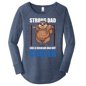 Strong Dad Like A Regular Dad But Cooler For Father's Day Cool Gift Women's Perfect Tri Tunic Long Sleeve Shirt