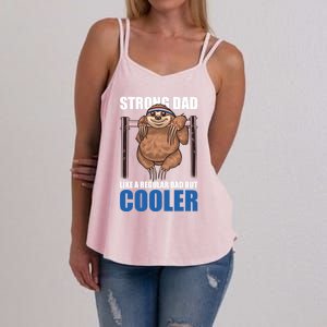 Strong Dad Like A Regular Dad But Cooler For Father's Day Cool Gift Women's Strappy Tank