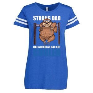 Strong Dad Like A Regular Dad But Cooler For Father's Day Cool Gift Enza Ladies Jersey Football T-Shirt