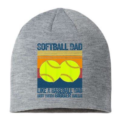 Softball Dad Like A Baseball Dad But With Bigger Balls Gifts Sustainable Beanie