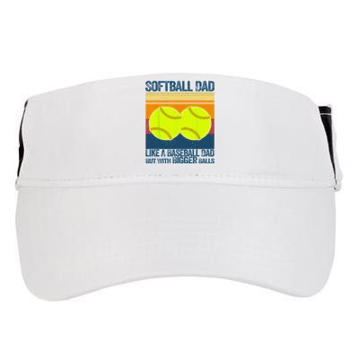 Softball Dad Like A Baseball Dad But With Bigger Balls Gifts Adult Drive Performance Visor