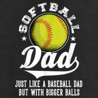 Softball Dad Like A Baseball Dad With Bigger Balls Softball Cool Comfort Performance Bucket Hat