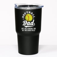 Softball Dad Like A Baseball Dad With Bigger Balls Softball Tumbler