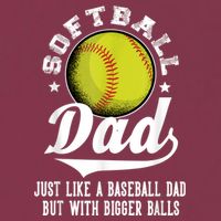 Softball Dad Like A Baseball Dad With Bigger Balls Softball 16oz Travel Tumbler