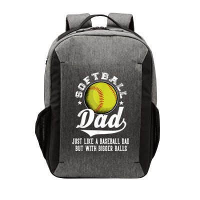 Softball Dad Like A Baseball Dad With Bigger Balls Softball Vector Backpack