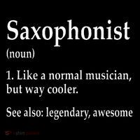 Saxophonist Definition Like A Normal Musician Saxophone Premium T-Shirt