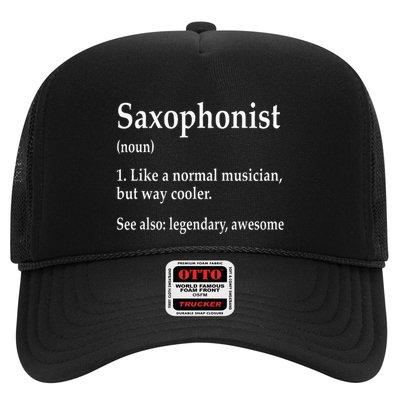 Saxophonist Definition Like A Normal Musician Saxophone Trucker Hat