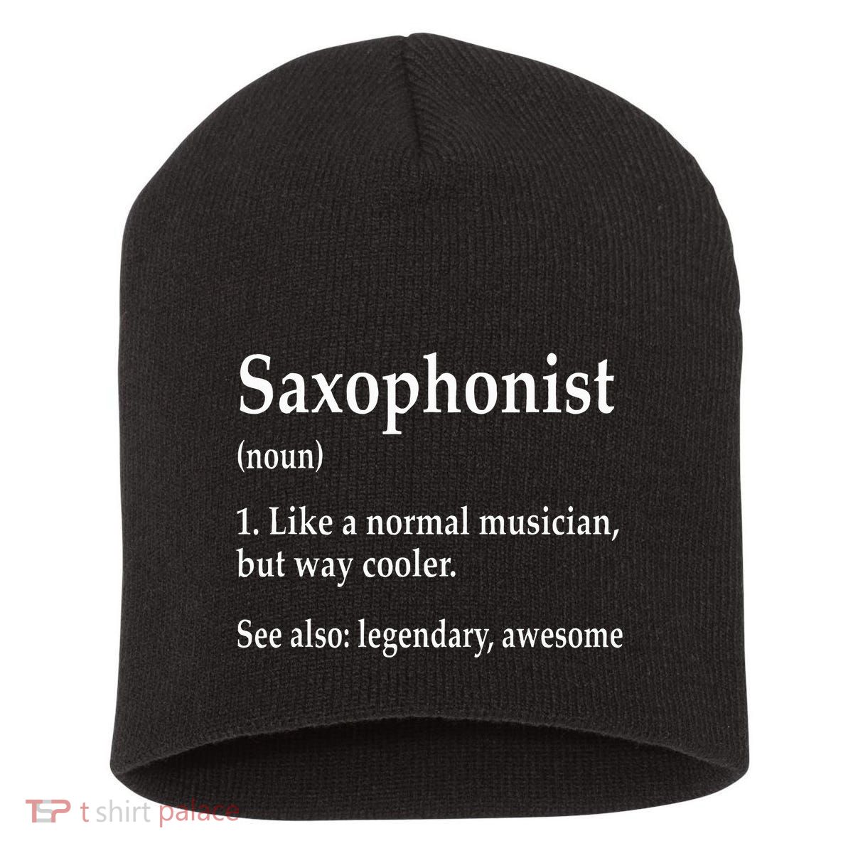 Saxophonist Definition Like A Normal Musician Saxophone Short Acrylic Beanie
