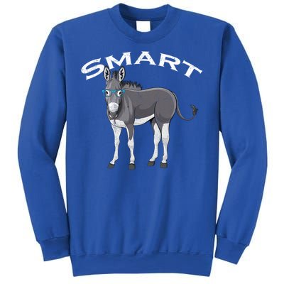 Smart Donkey Lover Sarcastic Adult Humor Blue Glasses Gift Sweatshirt