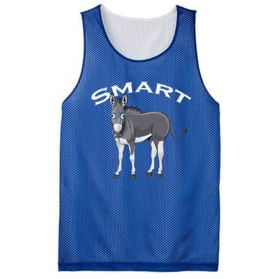 Smart Donkey Lover Sarcastic Adult Humor Blue Glasses Gift Mesh Reversible Basketball Jersey Tank