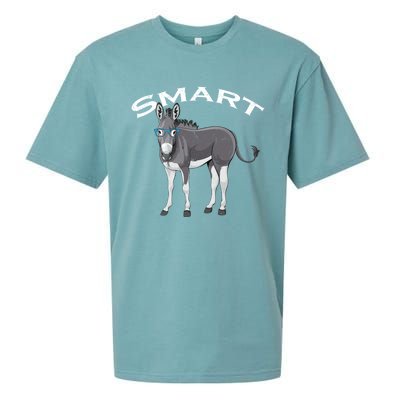 Smart Donkey Lover Sarcastic Adult Humor Blue Glasses Gift Sueded Cloud Jersey T-Shirt