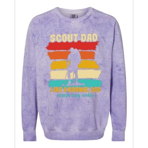 Scout Dad Like A Normal Dad Except Way Cooler Scout Leader Colorblast Crewneck Sweatshirt