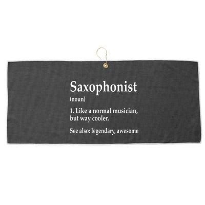 Saxophonist Definition Like A Normal Musician Saxophone Large Microfiber Waffle Golf Towel