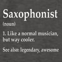 Saxophonist Definition Like A Normal Musician Saxophone Vector Backpack