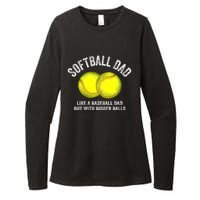 Softball Dad Like A Baseball Dad But With Bigger Balls Womens CVC Long Sleeve Shirt