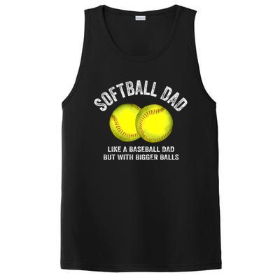 Softball Dad Like A Baseball Dad But With Bigger Balls PosiCharge Competitor Tank