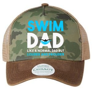 Swim Dad Like A Normal Dad But Cooler Swim Dad Definition Legacy Tie Dye Trucker Hat