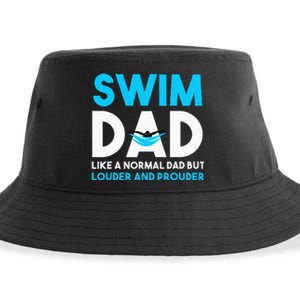 Swim Dad Like A Normal Dad But Cooler Swim Dad Definition Sustainable Bucket Hat