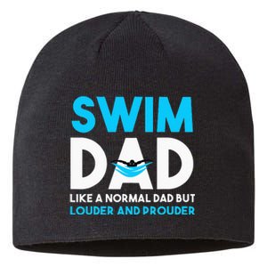 Swim Dad Like A Normal Dad But Cooler Swim Dad Definition Sustainable Beanie