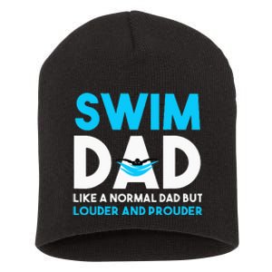 Swim Dad Like A Normal Dad But Cooler Swim Dad Definition Short Acrylic Beanie