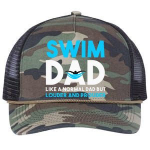 Swim Dad Like A Normal Dad But Cooler Swim Dad Definition Retro Rope Trucker Hat Cap