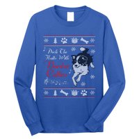 Santa Dog Lover Gift Border Collie Ugly Christmas Long Sleeve Shirt