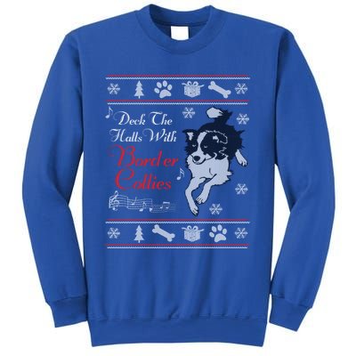 Santa Dog Lover Gift Border Collie Ugly Christmas Sweatshirt