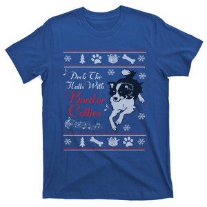 Santa Dog Lover Gift Border Collie Ugly Christmas T-Shirt