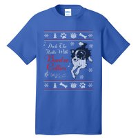 Santa Dog Lover Gift Border Collie Ugly Christmas Tall T-Shirt