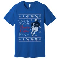 Santa Dog Lover Gift Border Collie Ugly Christmas Premium T-Shirt