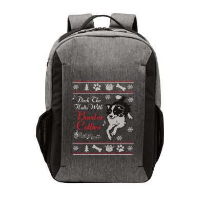 Santa Dog Lover Gift Border Collie Ugly Christmas Vector Backpack