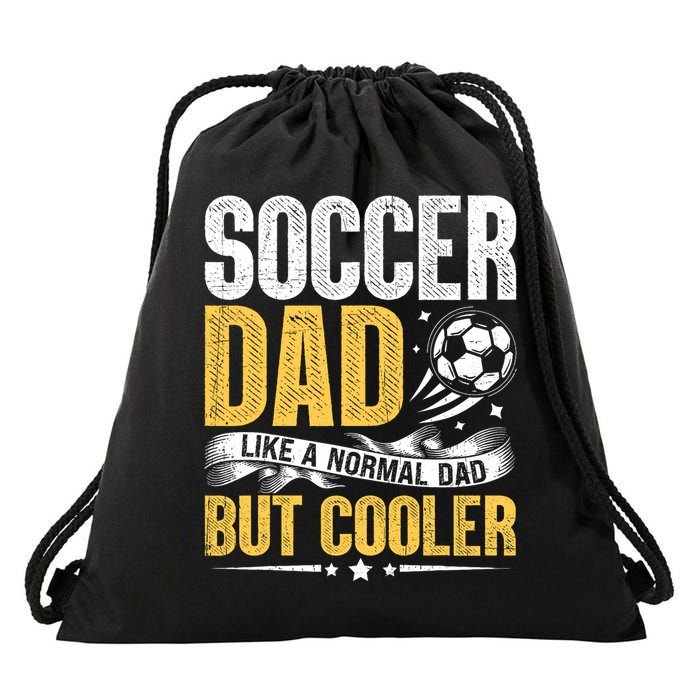 Soccer Dad Like A Normal Dad But Cooler Funny Drawstring Bag