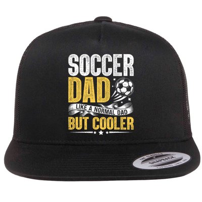 Soccer Dad Like A Normal Dad But Cooler Funny Flatbill Hat