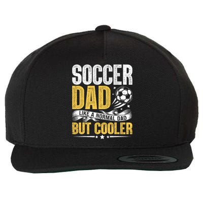Soccer Dad Like A Normal Dad But Cooler Funny Wool Snapback Cap