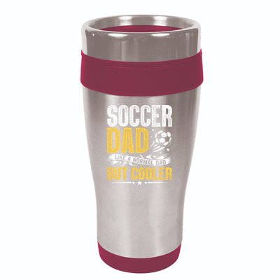 Soccer Dad Like A Normal Dad But Cooler Funny 16oz Travel Tumbler