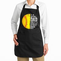 Softball Dad Like A Baseball Dad But With Bigger Balls Apron