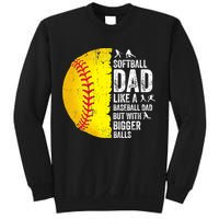 Softball Dad Like A Baseball Dad But With Bigger Balls Sweatshirt