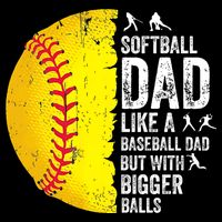 Softball Dad Like A Baseball Dad But With Bigger Balls Sweatshirt