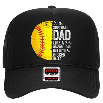 Softball Dad Like A Baseball Dad But With Bigger Balls Hat