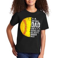 Softball Dad Like A Baseball Dad But With Bigger Balls Kids T-Shirt