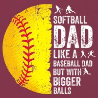 Softball Dad Like A Baseball Dad But With Bigger Balls 16oz Travel Tumbler