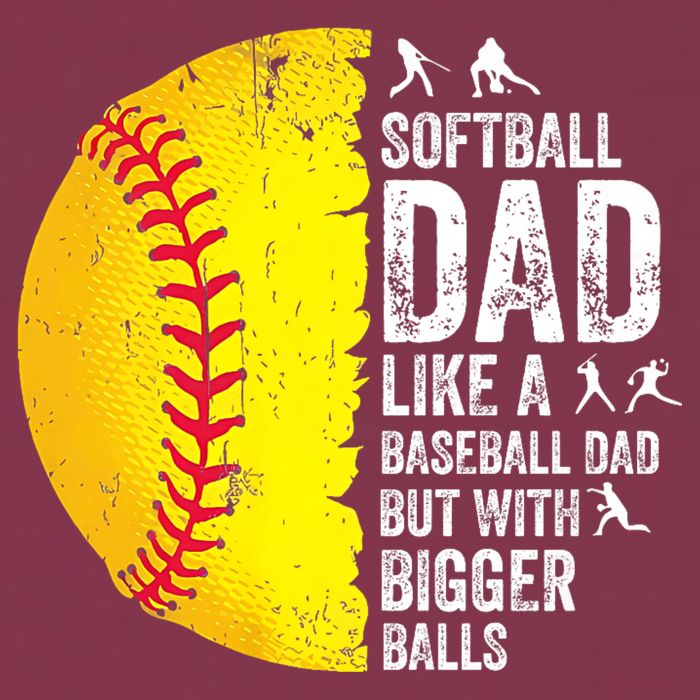 Softball Dad Like A Baseball Dad But With Bigger Balls 16oz Travel Tumbler