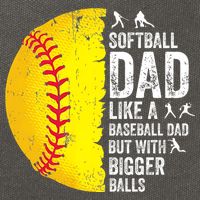 Softball Dad Like A Baseball Dad But With Bigger Balls Cotton Canvas Backpack