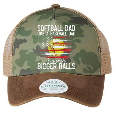 Softball Dad Like A Baseball Dad Definition Legacy Tie Dye Trucker Hat