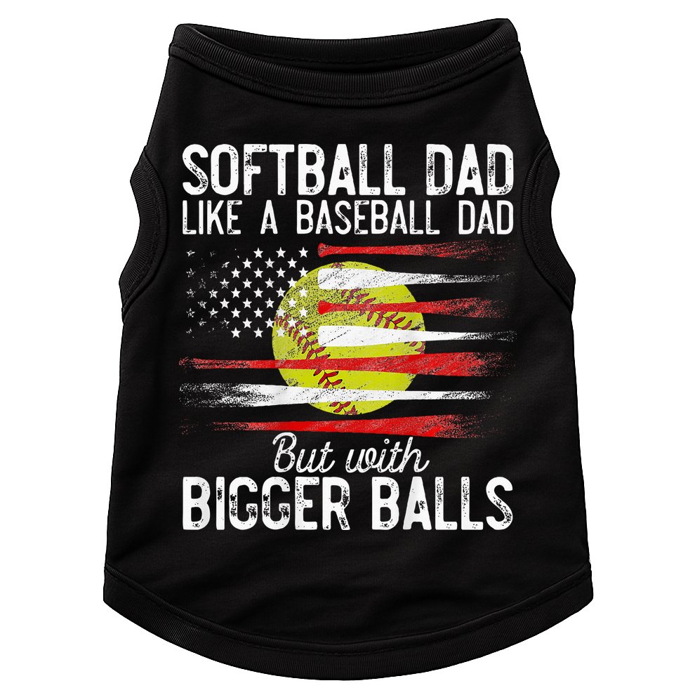 Softball Dad Like A Baseball Dad Definition Doggie Tank
