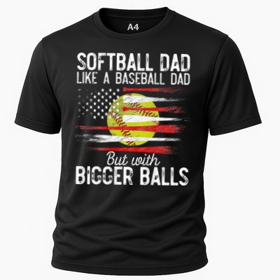 Softball Dad Like A Baseball Dad Definition Cooling Performance Crew T-Shirt
