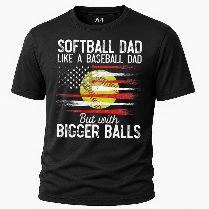 Softball Dad Like A Baseball Dad Definition Cooling Performance Crew T-Shirt