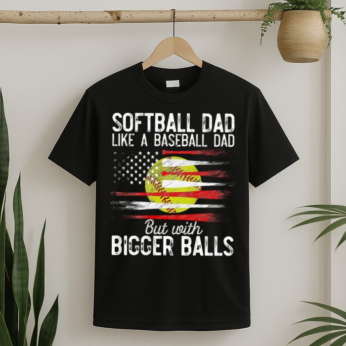 Softball Dad Like A Baseball Dad Definition T-Shirt