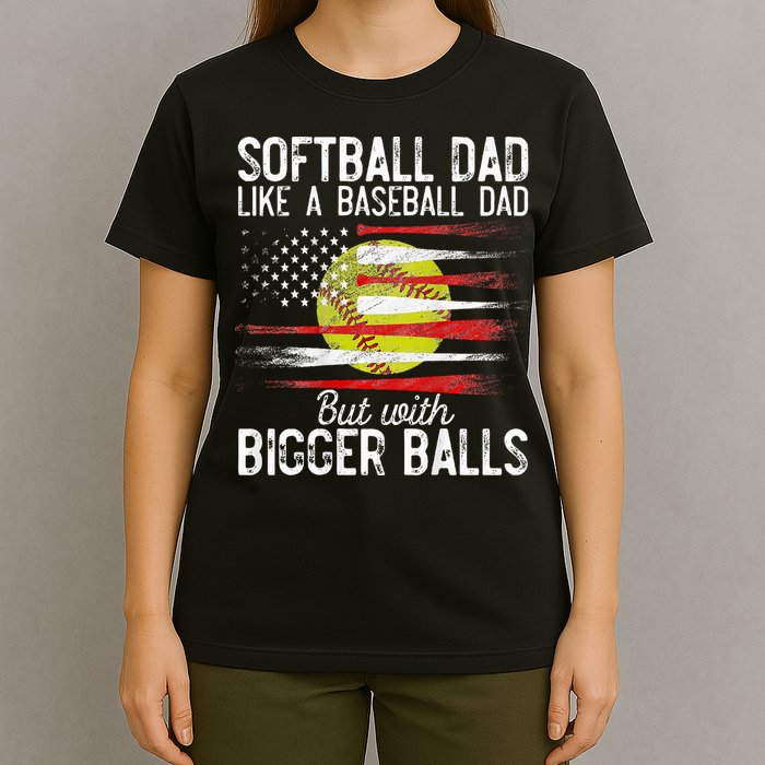 Softball Dad Like A Baseball Dad Definition T-Shirt