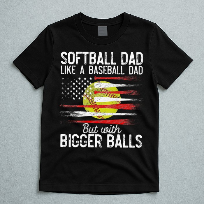 Softball Dad Like A Baseball Dad Definition T-Shirt